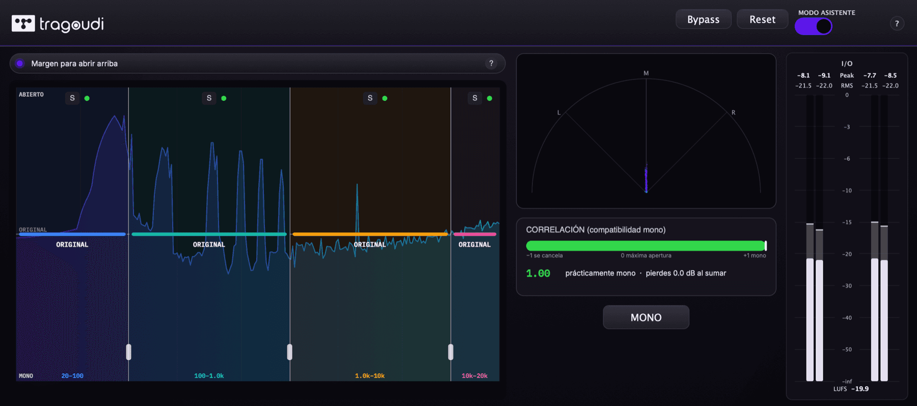La interfaz de Tragoudi Stereo Imager